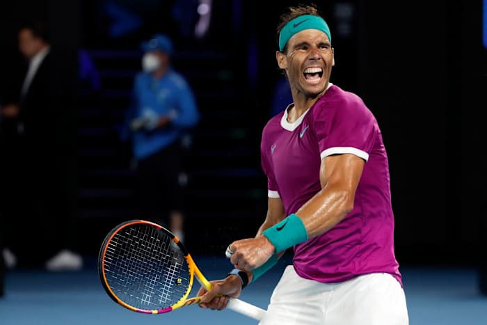 Rafael Nadal will be playing for a record 21st Grand Slam men's singles final Sunday in Melbourne.